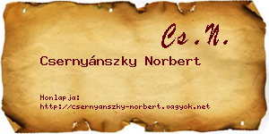 Csernyánszky Norbert névjegykártya